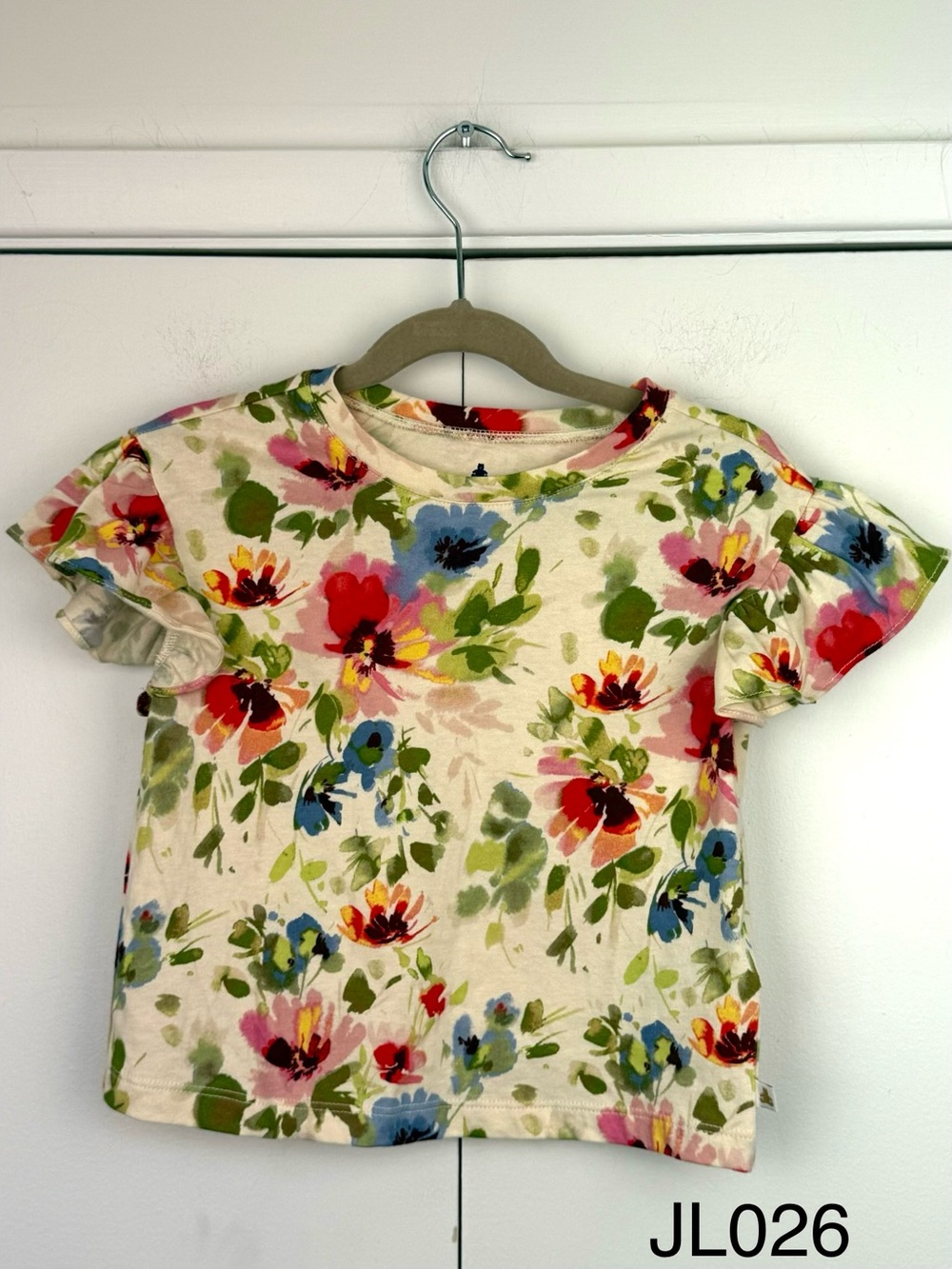 NWT babyGap Birch Ditsy Floral Ruffle T-Shirt 4Y